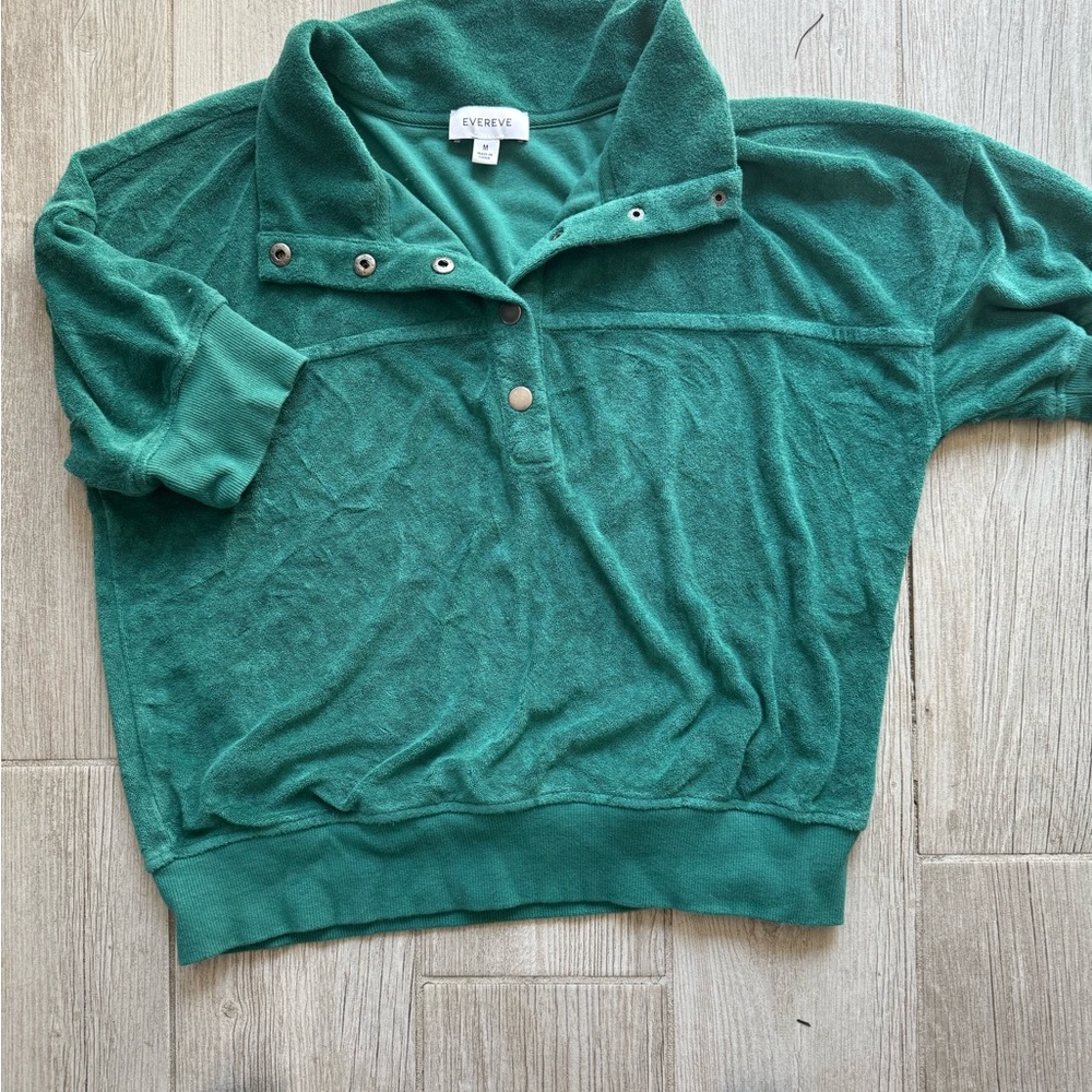 Evereve Teal Short Sleeve Top